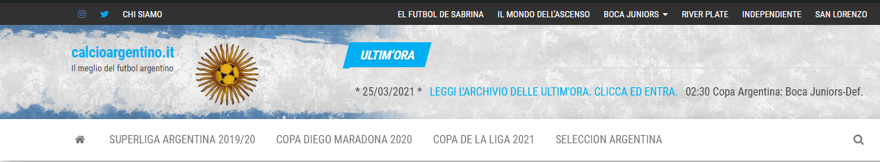 Il futbol argentino di Marzo 2021